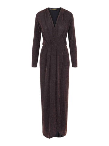 Dress Aldi Long Black/Gold Shimmer