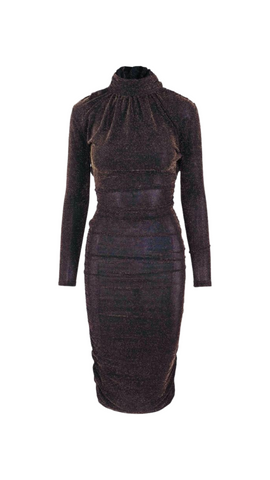 Dress Isabella Black/Gold Glitter
