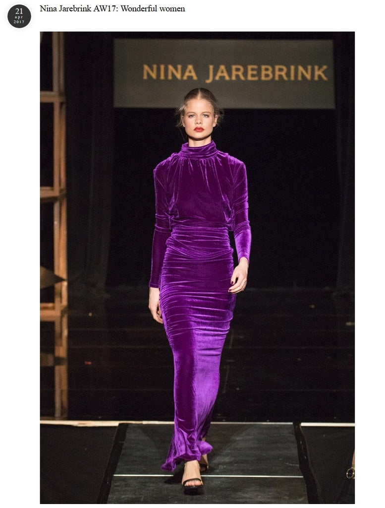 Dress Dina Velvet Violet + Fashion In Oslo
