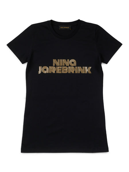 T-Shirt Nina Black w.Gold