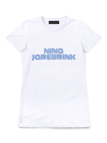 T-Shirt Nina White w.Blue