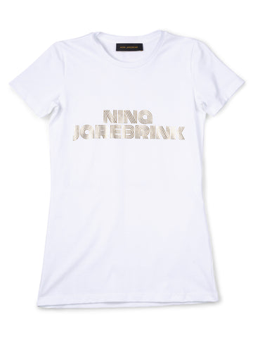 T-Shirt Nina White w.Gold