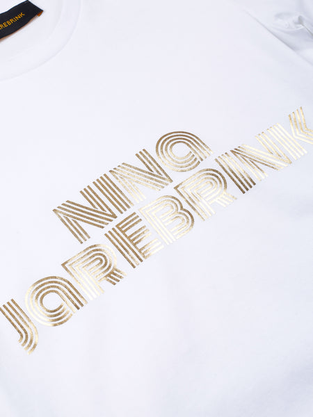 T-Shirt Nina White w.Gold