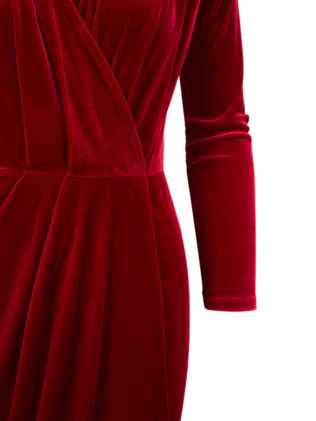 Limited Edition Dress Aldi Long Velvet Red