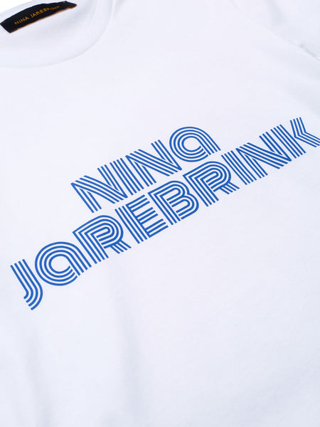 T-Shirt Nina White w.Blue