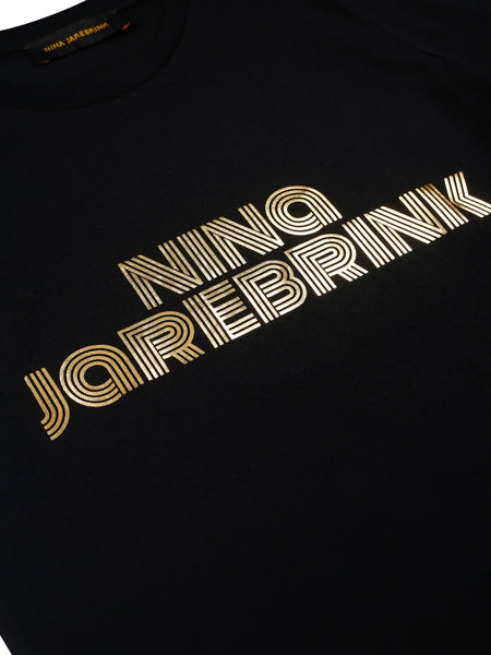 T-Shirt Nina Black w.Gold