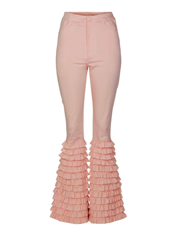 Recycled Trousers Ruffles Pink